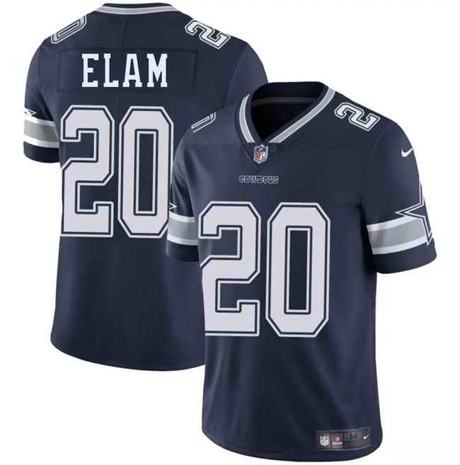Men's Dallas Cowboys #20 Kaiir Elam Navy Blue 2025 Vapor Untouchable Limited Stitched Football Jersey